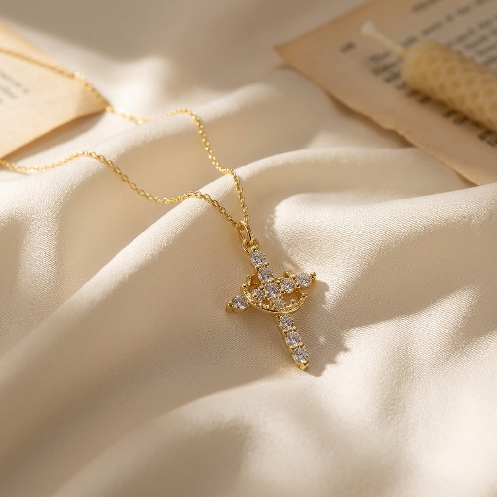 The Crown Cross Pendant (Rooted In Faith)
