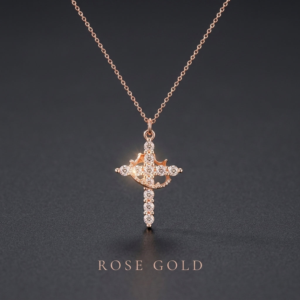 The Crown Cross Pendant (Rooted In Faith)
