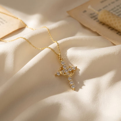 The Crown Cross Pendant (Rooted In Faith)